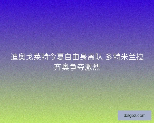 迪奥戈莱特今夏自由身离队 多特米兰拉齐奥争夺激烈