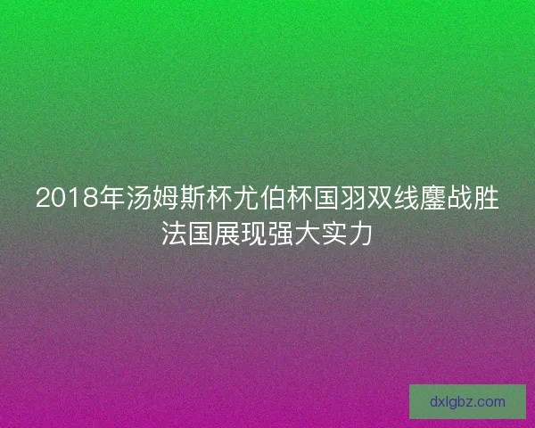 2018年汤姆斯杯尤伯杯国羽双线鏖战胜法国展现强大实力